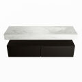 corian waschtisch set alan dlux 150 cm weiß marmor opalo ADX150Urb2lR1opa