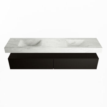 corian waschtisch set alan dlux 200 cm weiß marmor opalo ADX200Urb2lD2opa