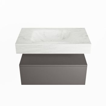 corian waschtisch set alan dlux 80 cm weiß marmor opalo ADX80Dar1lM0opa