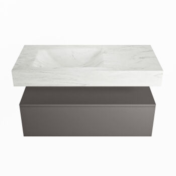 corian waschtisch set alan dlux 100 cm weiß marmor opalo ADX100Dar1ll0opa