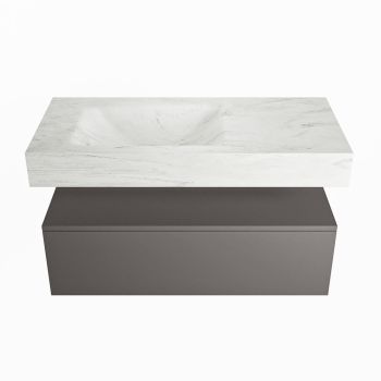 corian waschtisch set alan dlux 100 cm weiß marmor opalo ADX100Dar1ll1opa