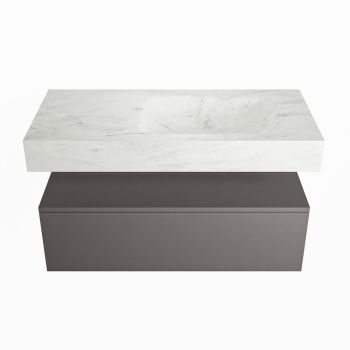corian waschtisch set alan dlux 100 cm weiß marmor opalo ADX100Dar1lR1opa
