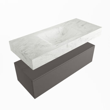 corian waschtisch set alan dlux 110 cm weiß marmor opalo ADX110Dar1lM0opa
