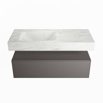 corian waschtisch set alan dlux 110 cm weiß marmor opalo ADX110Dar1ll0opa