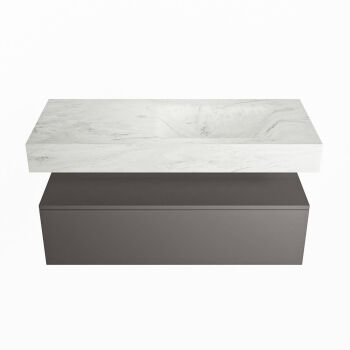 corian waschtisch set alan dlux 110 cm weiß marmor opalo ADX110Dar1lR0opa