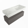 corian waschtisch set alan dlux 110 cm weiß marmor opalo ADX110Dar1lR0opa