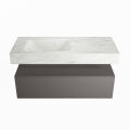 corian waschtisch set alan dlux 110 cm weiß marmor opalo ADX110Dar1ll1opa