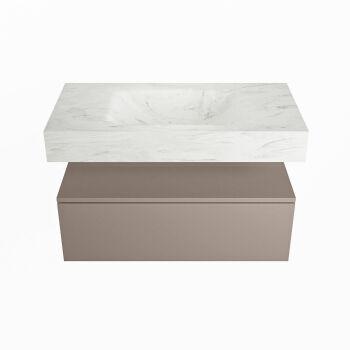 corian waschtisch set alan dlux 90 cm weiß marmor opalo ADX90Smo1lM1opa