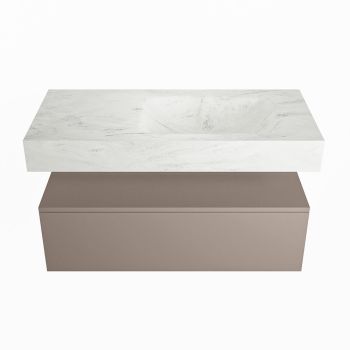 corian waschtisch set alan dlux 100 cm weiß marmor opalo ADX100Smo1lR0opa