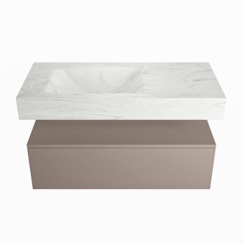 corian waschtisch set alan dlux 100 cm weiß marmor opalo ADX100Smo1ll1opa