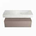 corian waschtisch set alan dlux 110 cm weiß marmor opalo ADX110Smo1lR0opa