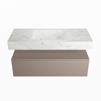 corian waschtisch set alan dlux 110 cm weiß marmor opalo ADX110Smo1lM1opa