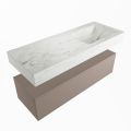 corian waschtisch set alan dlux 120 cm weiß marmor opalo ADX120Smo1lR1opa