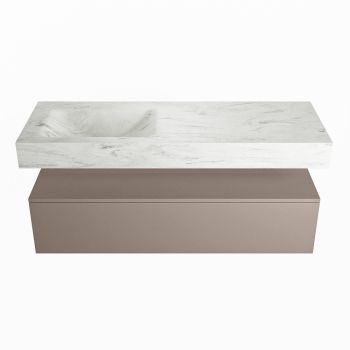 corian waschtisch set alan dlux 130 cm weiß marmor opalo ADX130Smo1ll0opa