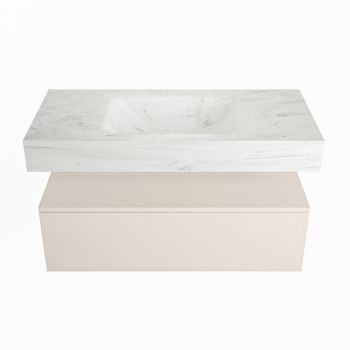 corian waschtisch set alan dlux 100 cm weiß marmor opalo ADX100lin1lM0opa