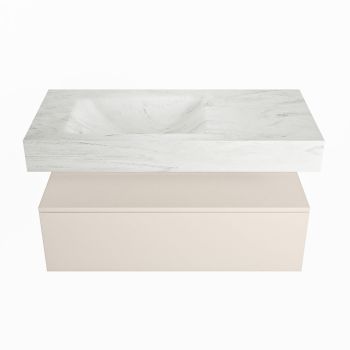 corian waschtisch set alan dlux 100 cm weiß marmor opalo ADX100lin1ll0opa
