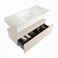 corian waschtisch set alan dlux 100 cm weiß marmor opalo ADX100lin1lM1opa