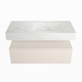 corian waschtisch set alan dlux 100 cm weiß marmor opalo ADX100lin1lR1opa