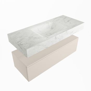 corian waschtisch set alan dlux 110 cm weiß marmor opalo ADX110lin1lM0opa