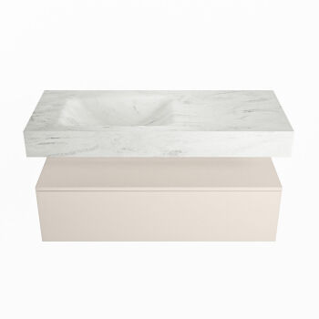 corian waschtisch set alan dlux 110 cm weiß marmor opalo ADX110lin1ll0opa