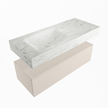 corian waschtisch set alan dlux 110 cm weiß marmor opalo ADX110lin1ll0opa