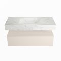 corian waschtisch set alan dlux 110 cm weiß marmor opalo ADX110lin1lM1opa