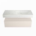 corian waschtisch set alan dlux 110 cm weiß marmor opalo ADX110lin1lR1opa