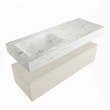 corian waschtisch set alan dlux 120 cm weiß marmor opalo ADX120lin1ll0opa