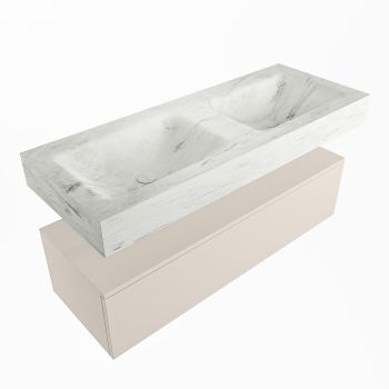 corian waschtisch set alan dlux 120 cm weiß marmor opalo ADX120lin1lD0opa