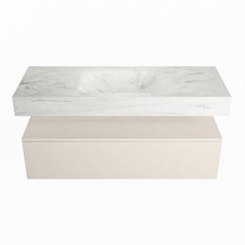 corian waschtisch set alan dlux 120 cm weiß marmor opalo ADX120lin1lM1opa