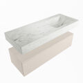 corian waschtisch set alan dlux 120 cm weiß marmor opalo ADX120lin1lR1opa