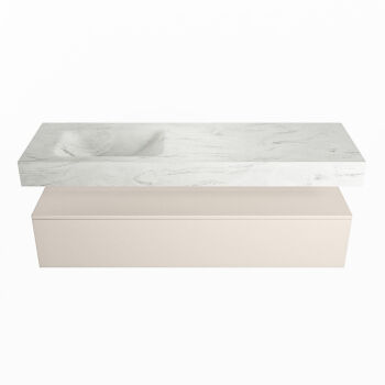 corian waschtisch set alan dlux 150 cm weiß marmor opalo ADX150lin1ll0opa