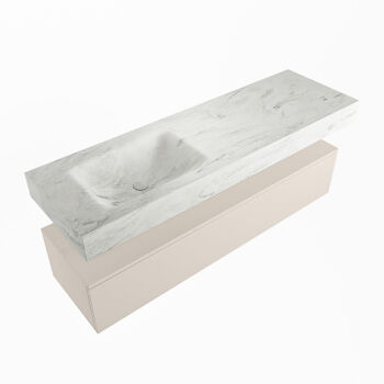 corian waschtisch set alan dlux 150 cm weiß marmor opalo ADX150lin1ll0opa