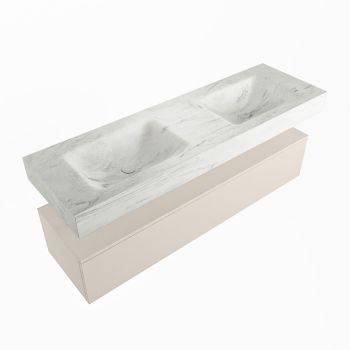 corian waschtisch set alan dlux 150 cm weiß marmor opalo ADX150lin1lD2opa