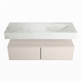 corian waschtisch set alan dlux 120 cm weiß marmor opalo ADX120lin2lR0opa