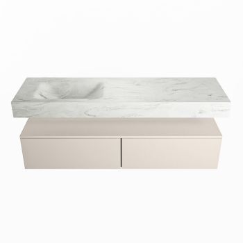 corian waschtisch set alan dlux 150 cm weiß marmor opalo ADX150lin2ll1opa