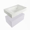 corian waschtisch set alan dlux 70 cm weiß marmor opalo ADX70cal1lM1opa