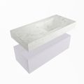 corian waschtisch set alan dlux 100 cm weiß marmor opalo ADX100cal1lR1opa