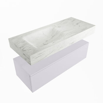 corian waschtisch set alan dlux 110 cm weiß marmor opalo ADX110cal1ll0opa