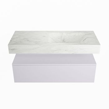 corian waschtisch set alan dlux 110 cm weiß marmor opalo ADX110cal1lR0opa