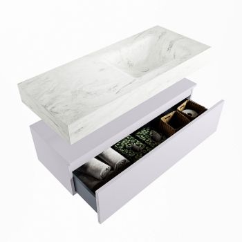 corian waschtisch set alan dlux 110 cm weiß marmor opalo ADX110cal1lR0opa