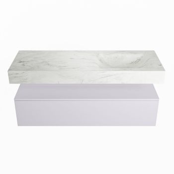 corian waschtisch set alan dlux 130 cm weiß marmor opalo ADX130cal1lR0opa