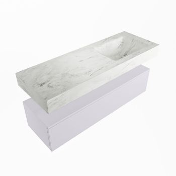 corian waschtisch set alan dlux 130 cm weiß marmor opalo ADX130cal1lR0opa