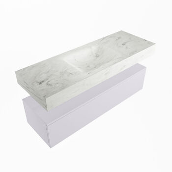 corian waschtisch set alan dlux 130 cm weiß marmor opalo ADX130cal1lM1opa