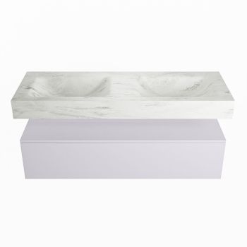 corian waschtisch set alan dlux 130 cm weiß marmor opalo ADX130cal1lD2opa