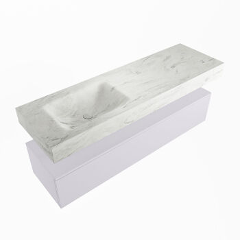 corian waschtisch set alan dlux 150 cm weiß marmor opalo ADX150cal1ll1opa