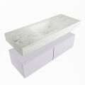corian waschtisch set alan dlux 120 cm weiß marmor opalo ADX120cal2lM1opa
