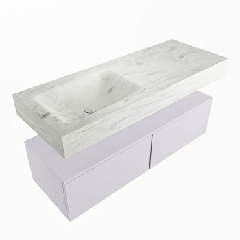 corian waschtisch set alan dlux 120 cm weiß marmor opalo ADX120cal2ll1opa