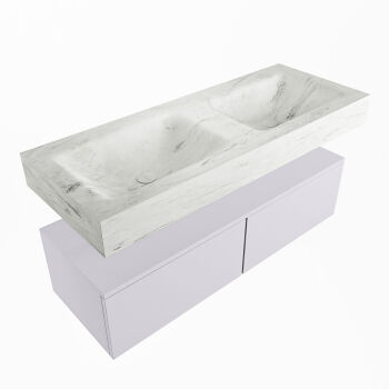 corian waschtisch set alan dlux 120 cm weiß marmor opalo ADX120cal2lD2opa