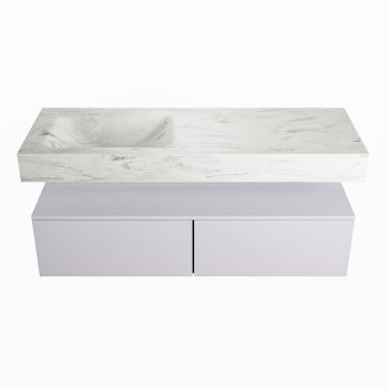 corian waschtisch set alan dlux 130 cm weiß marmor opalo ADX130cal2ll1opa